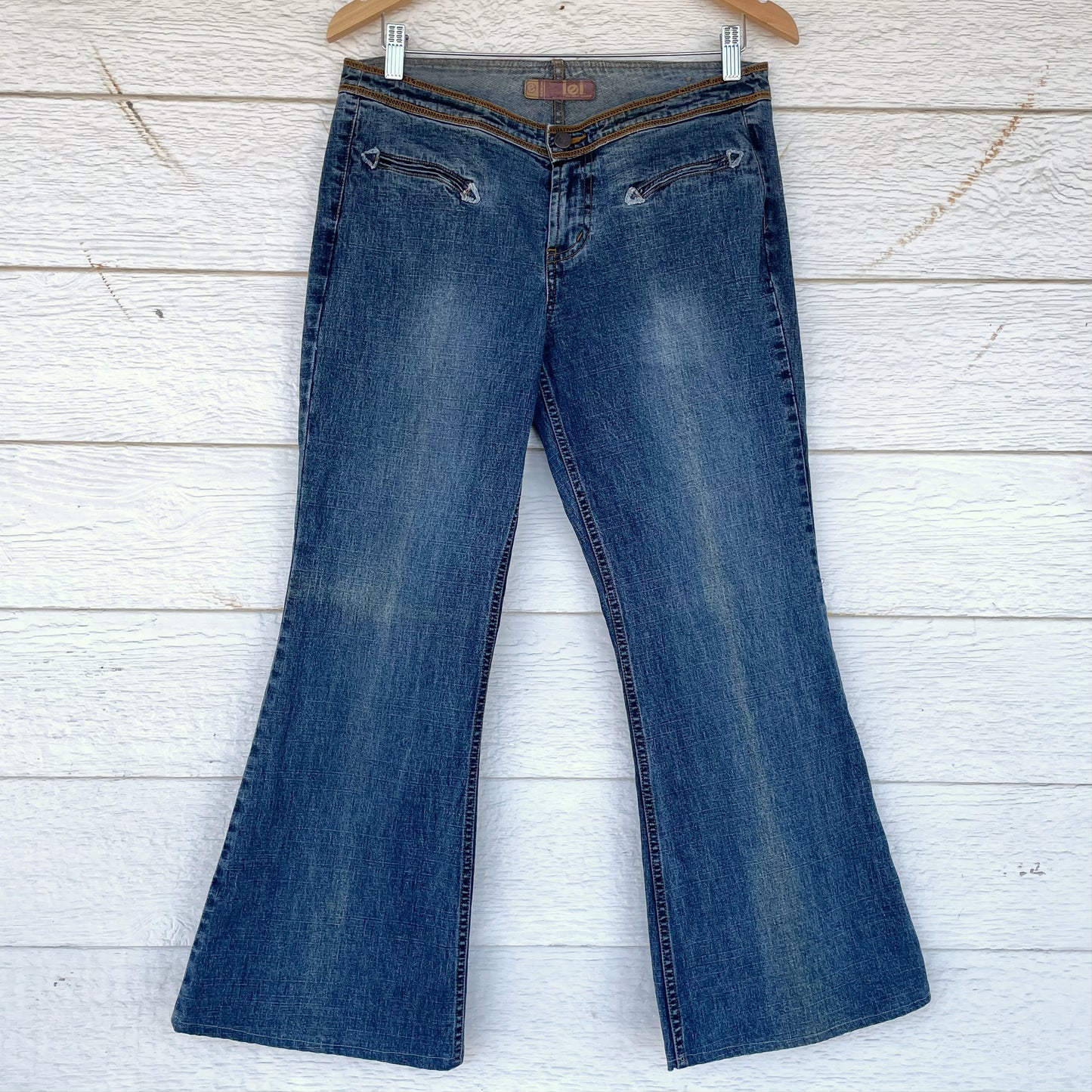 Y2K LEI Mid Rise Flare Jeans