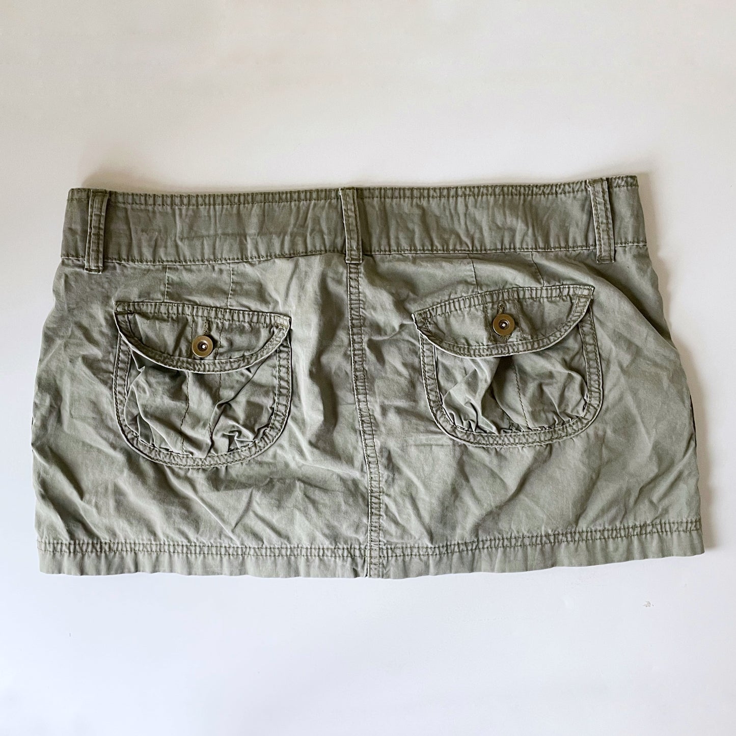 Vintage Y2K NoBo Cotton Micro Mini Cargo Skirt