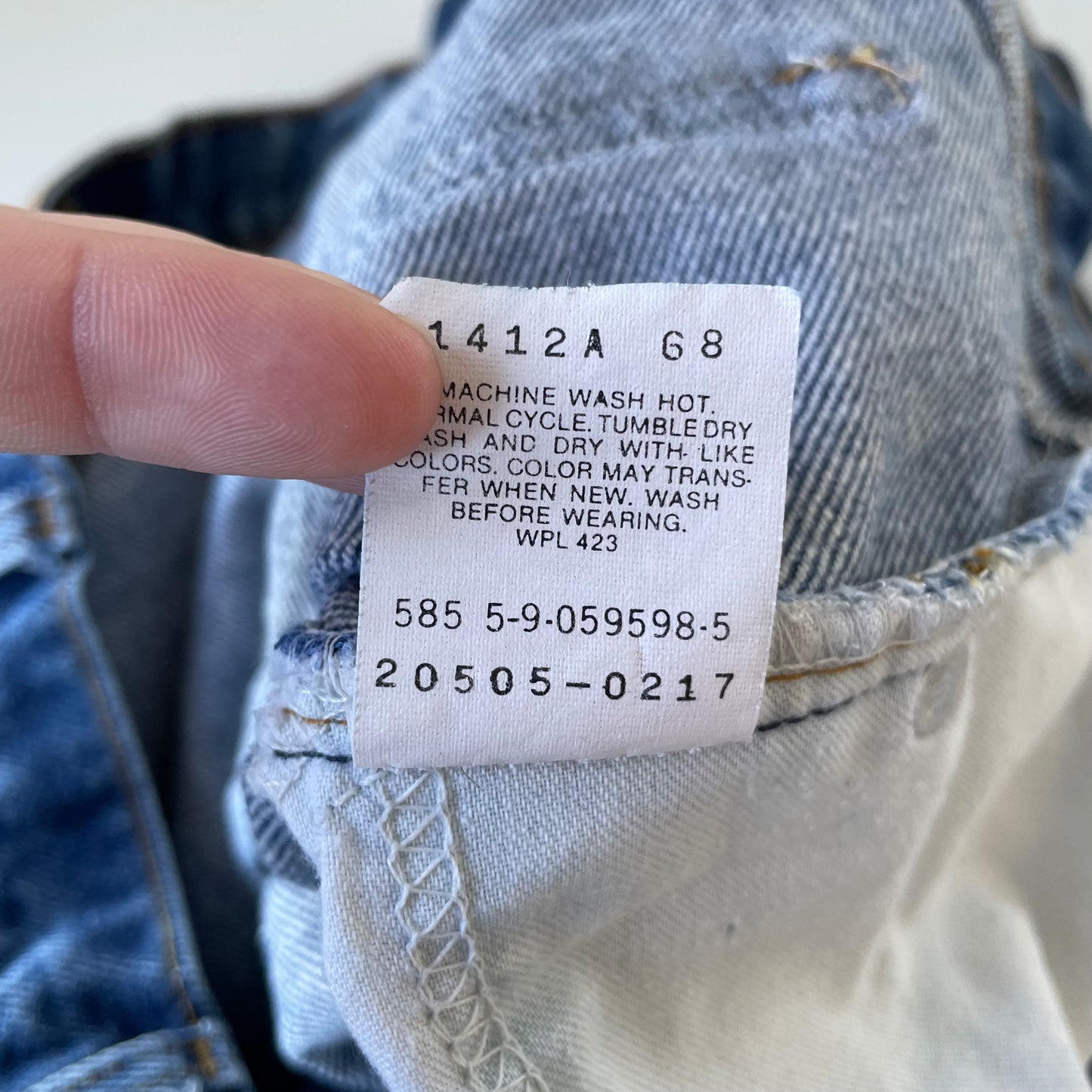 Vintage 80s/90s Orange Tab 505 Levi’s 100% Cotton Denim Jeans