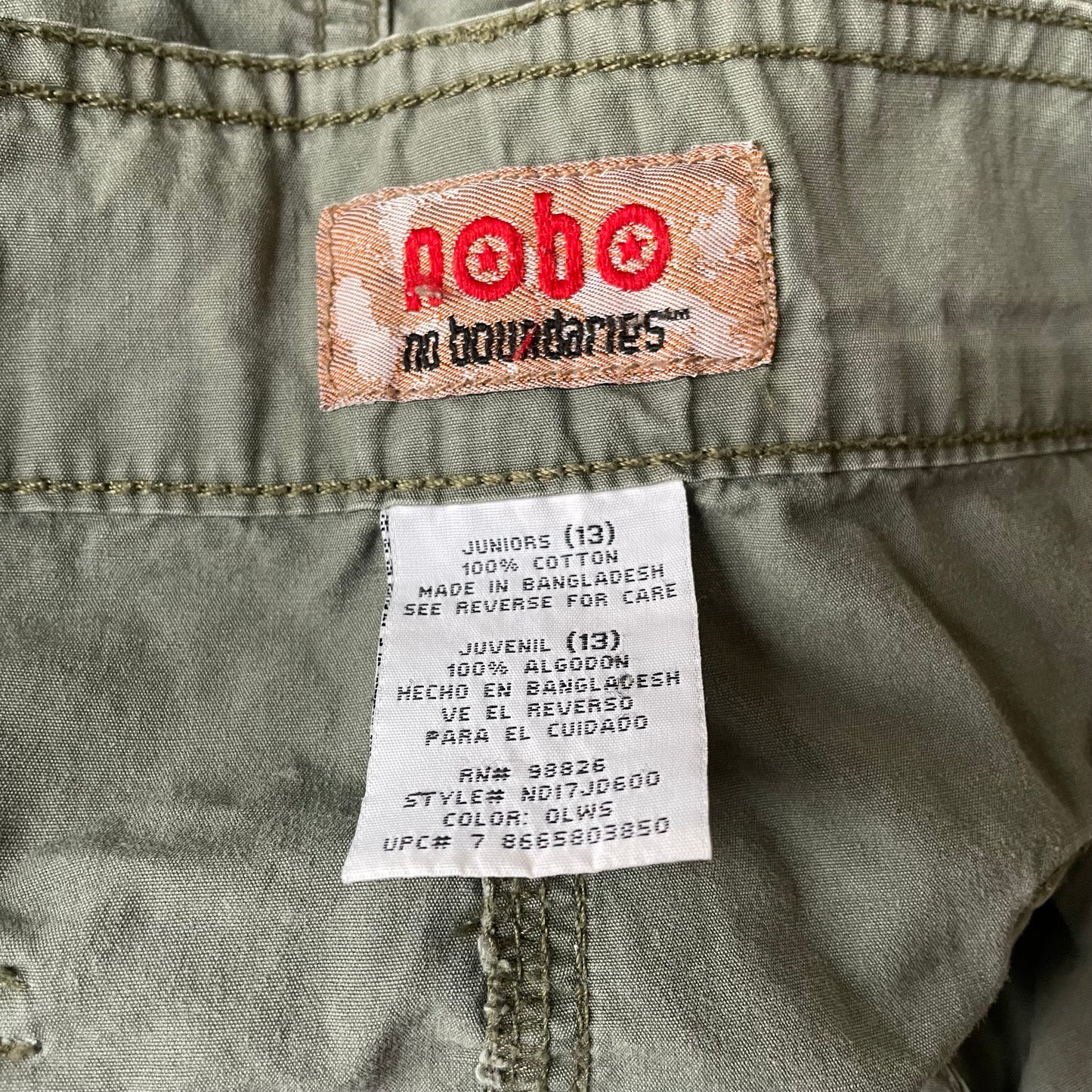 Vintage Y2K NoBo Cotton Micro Mini Cargo Skirt