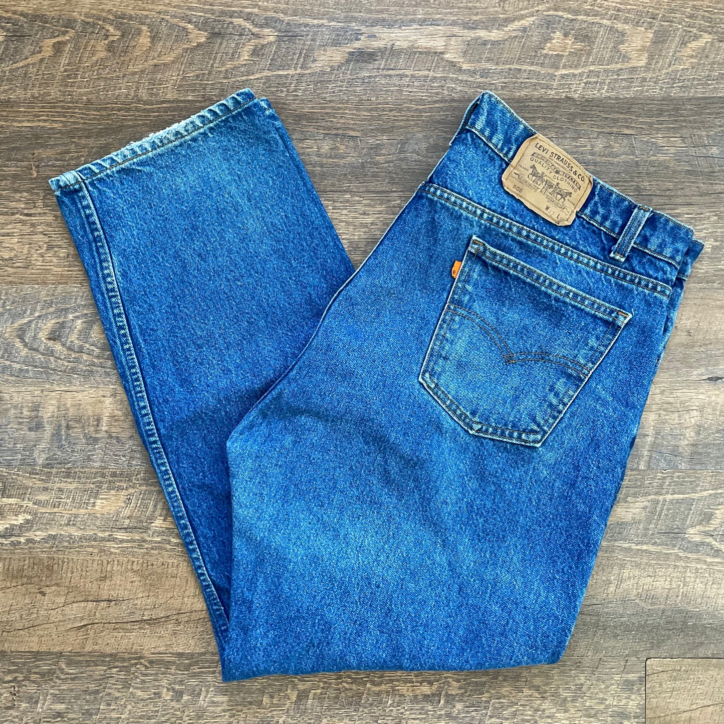 Vintage 80s/90s Orange Tab 505 Levi’s 100% Cotton Denim Jeans