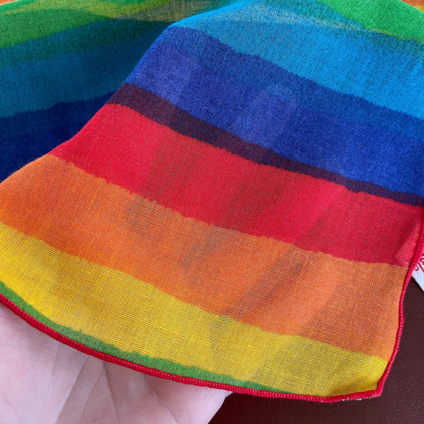 Vintage Vibrant Rainbow Carol Laurie Scarf