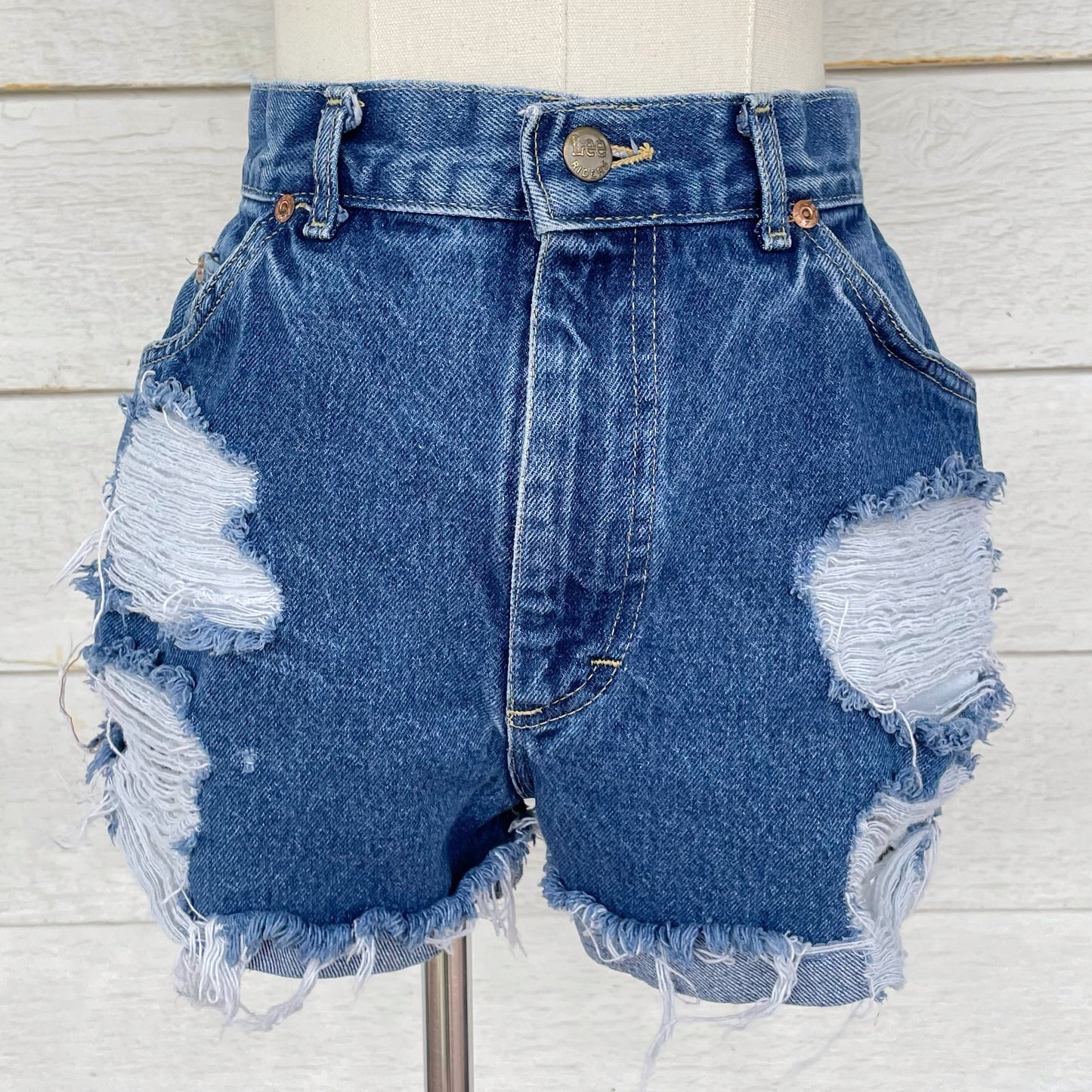 Vintage Lee Riders Cut Off Distressed Jean Shorts