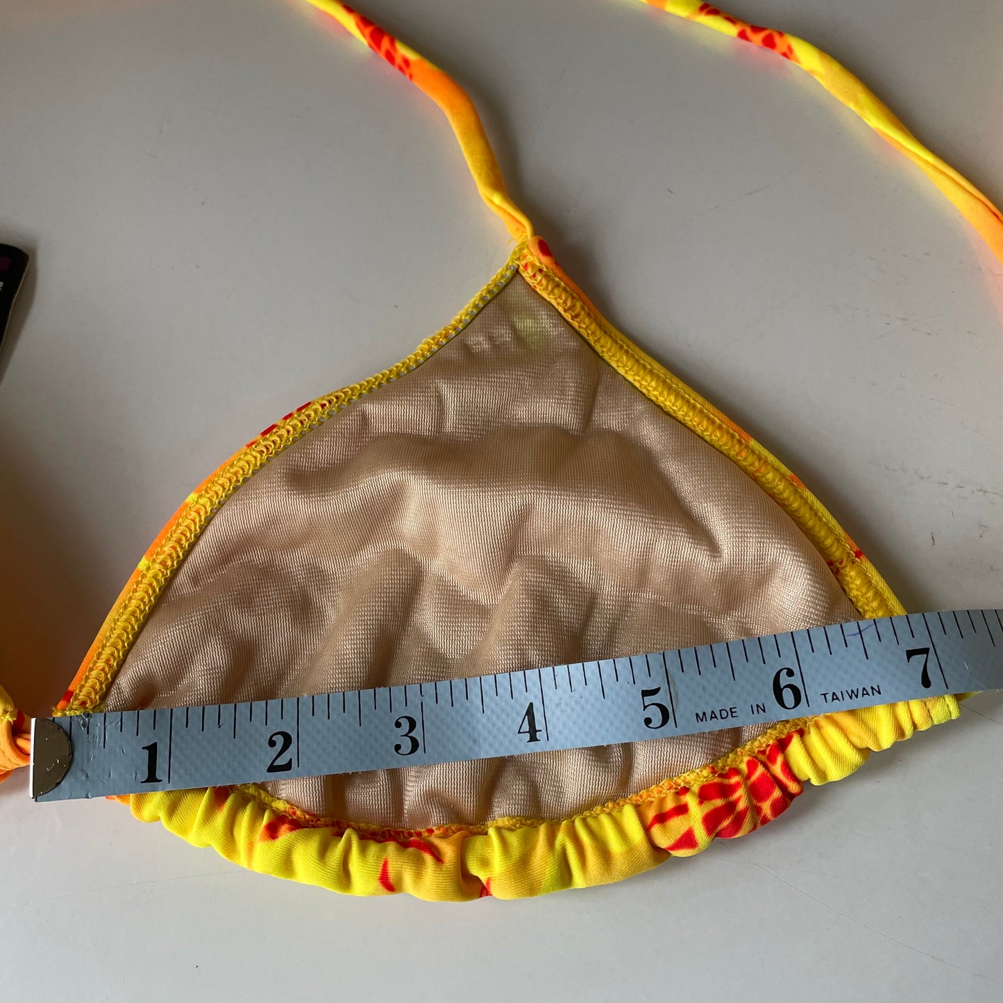 Vintage Y2K Bright Vibrant Neon Hibiscus Pineapple Tropical Print String Bikini
