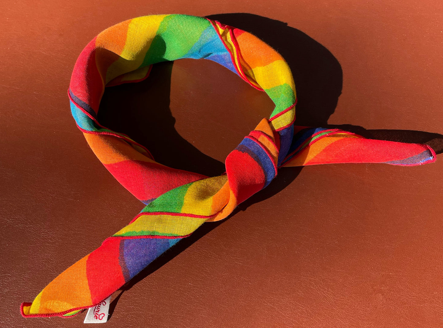 Vintage Vibrant Rainbow Carol Laurie Scarf