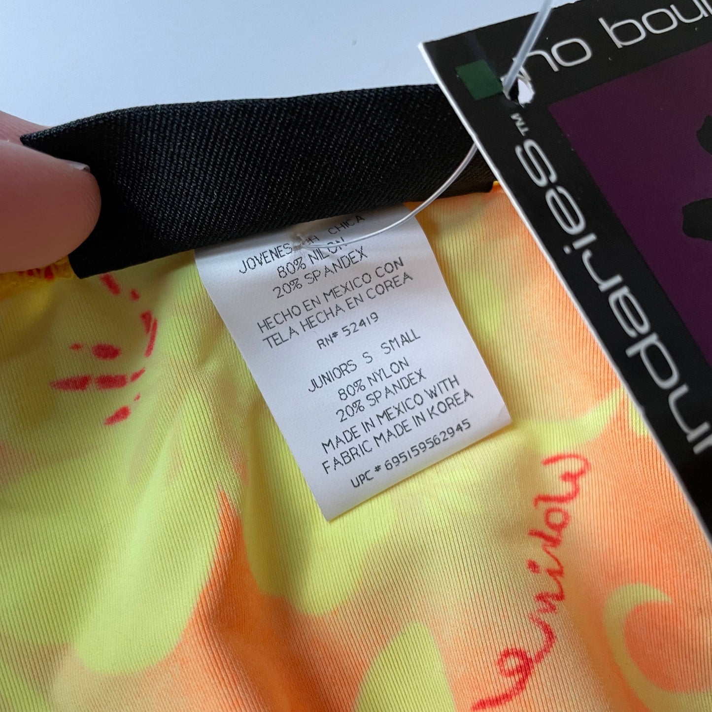 Vintage Y2K Bright Vibrant Neon Hibiscus Pineapple Tropical Print String Bikini