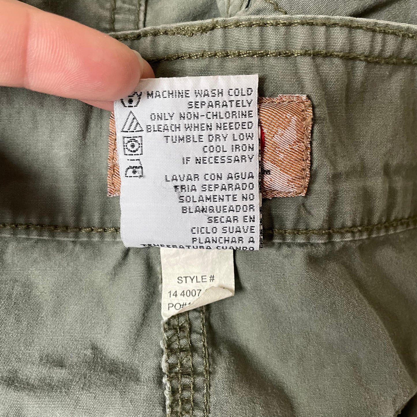 Vintage Y2K NoBo Cotton Micro Mini Cargo Skirt
