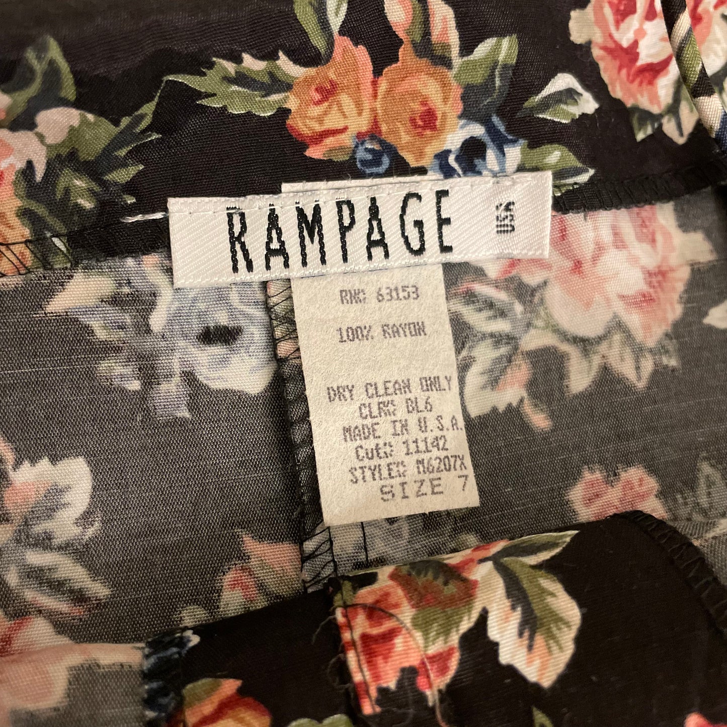 Vintage Rampage 90’s Button Down Floral Dress