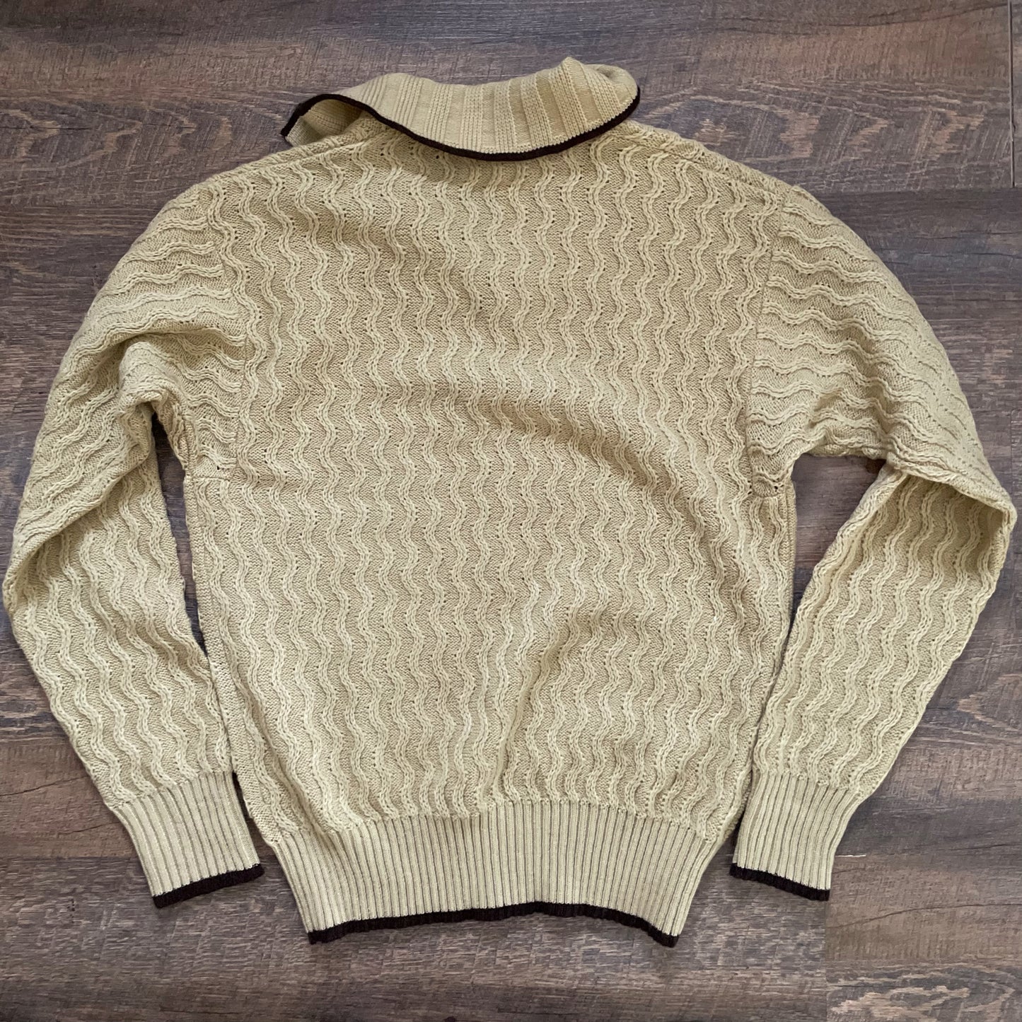 Vintage LS Ayres & Co Shawl Collar Men’s Acrylic Knit Sweater