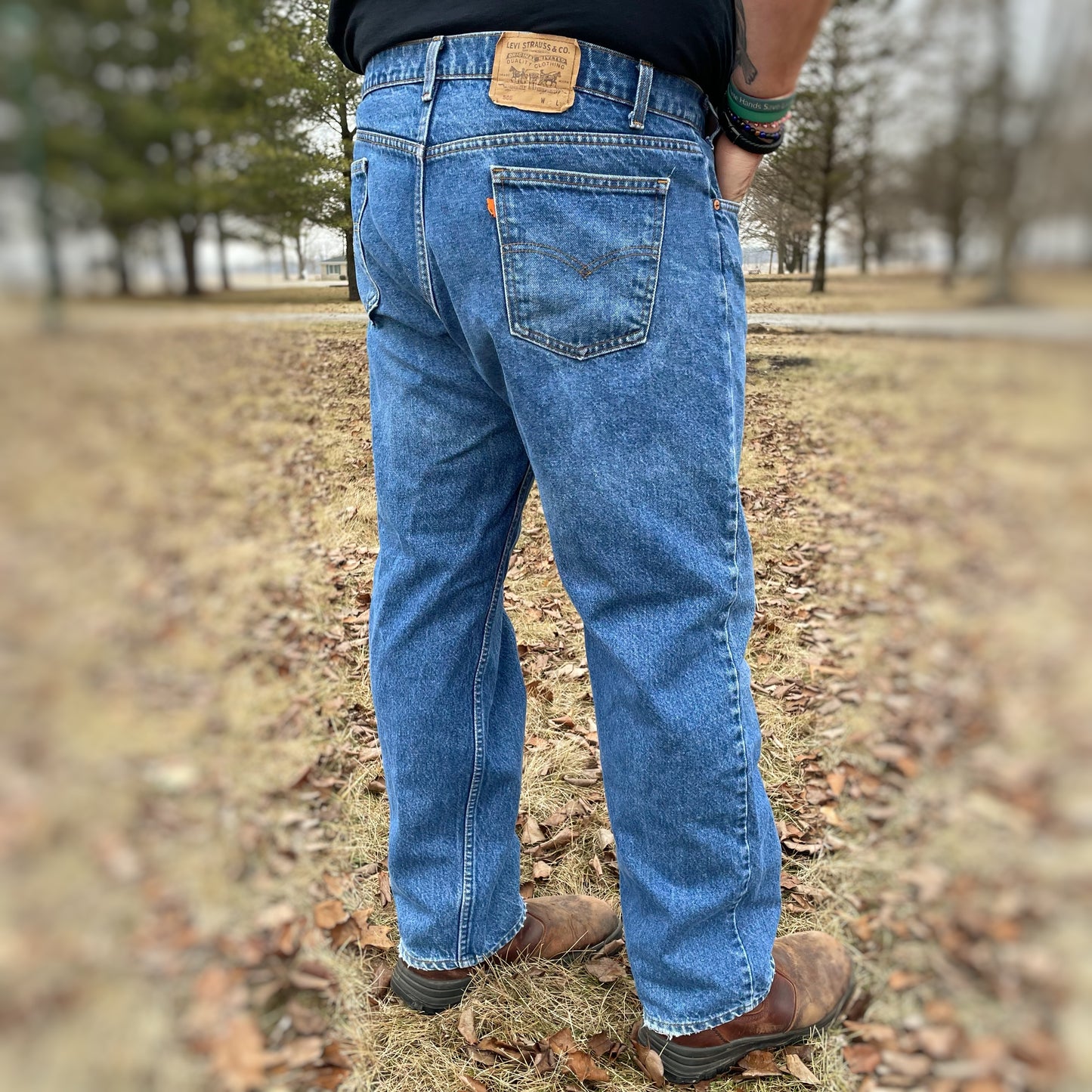 Vintage 80s/90s Orange Tab 505 Levi’s 100% Cotton Denim Jeans