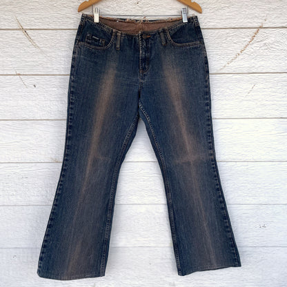 Vintage Y2K Squeeze Warm Wash Mid Rise Flare Jeans