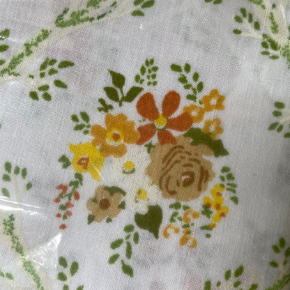 Vintage 70’s Cannon Monticello “Plantation Bouquet” Twin Flat Sheet