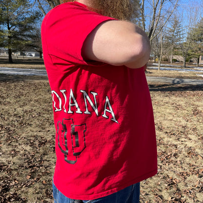 Vintage 90’s Bike Athletic IU Indiana University Side Printed Red T-Shirt