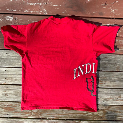 Vintage 90’s Bike Athletic IU Indiana University Side Printed Red T-Shirt