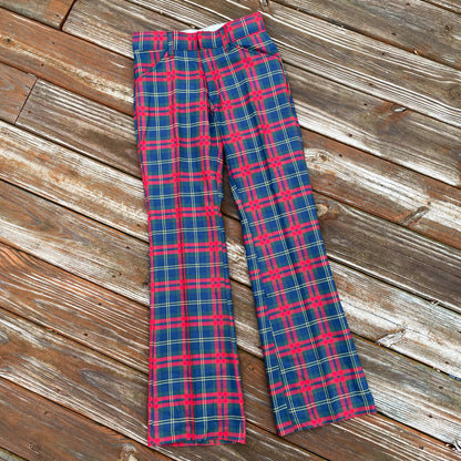 Vintage 70’s Flare Youth Plaid Elderado Pants