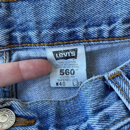 Vintage Y2K 2001 Levi’s 560 100% Cotton Denim Jeans