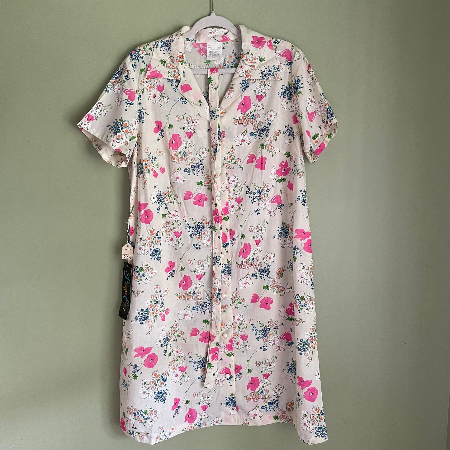 Vintage 60s/70s Volup Floral Dress NOS