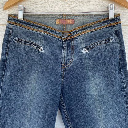 Y2K LEI Mid Rise Flare Jeans
